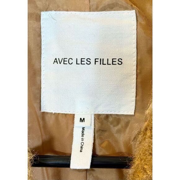 NWT Avec Les Filles Double Breasted Teddy Trench Coat Women's Medium - Picture 6 of 12